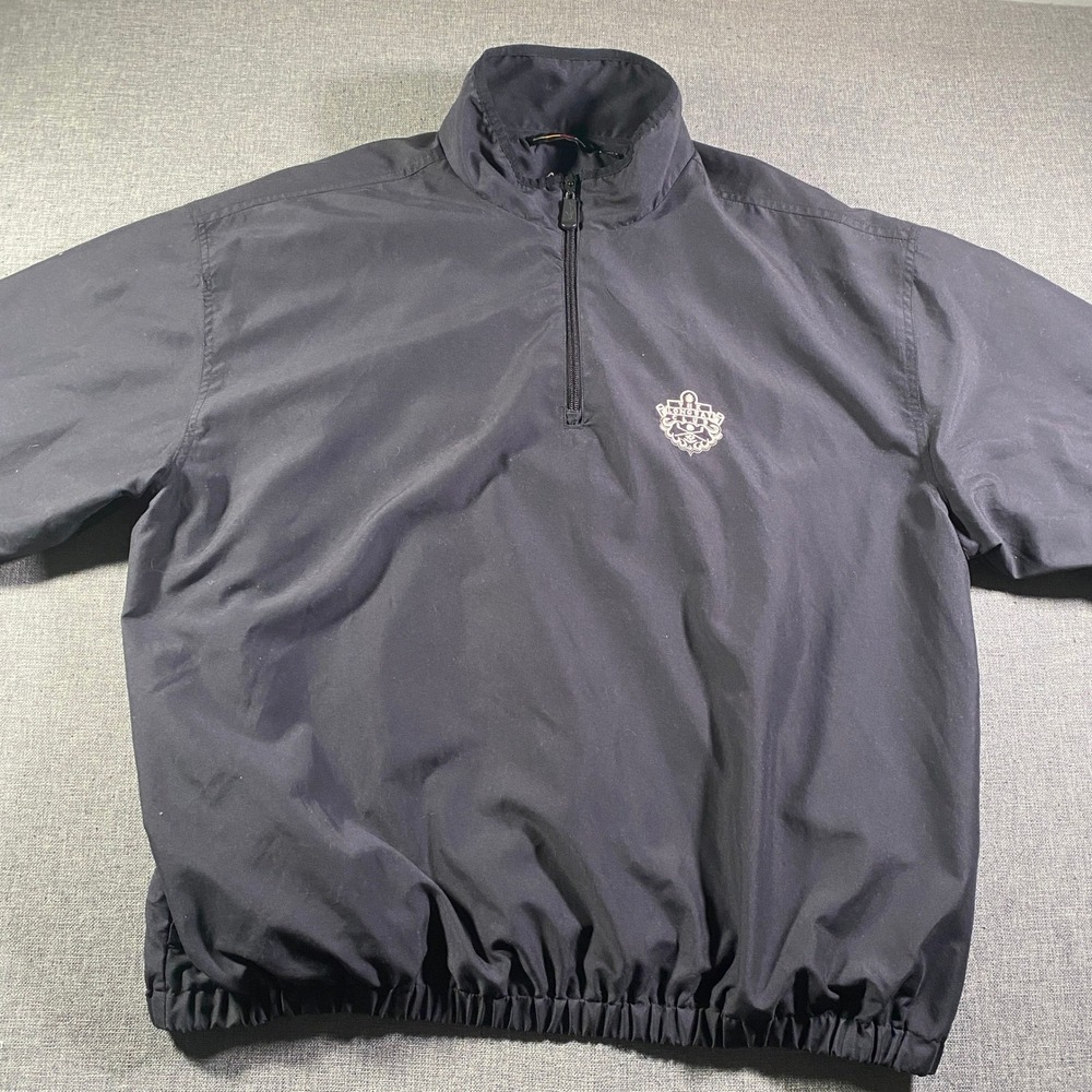 Greg Norman Men XL Black 1/4 Zip Golf Windbreaker Pullover Windshirt Lightweight